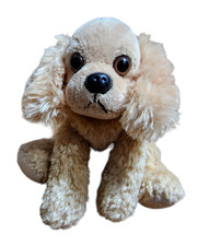 Aurora Lovey Security Plush Stuffed Animal Puppy Dog Brown Tan Cream Black 7"