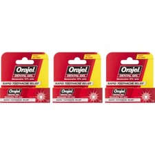 Orajel Dental Gel Rapid Toothache Relief 5.3gm x 3