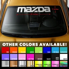 Windshield Banner Vinyl Heat Resisted Long Lasting Decal Sticker 30x5" For MAZDA