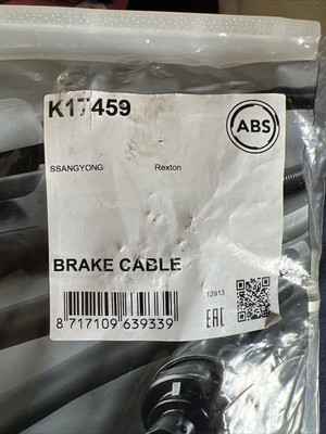 ABS Right Rear Handbrake Cable K17459 L OE Replacement for sale 