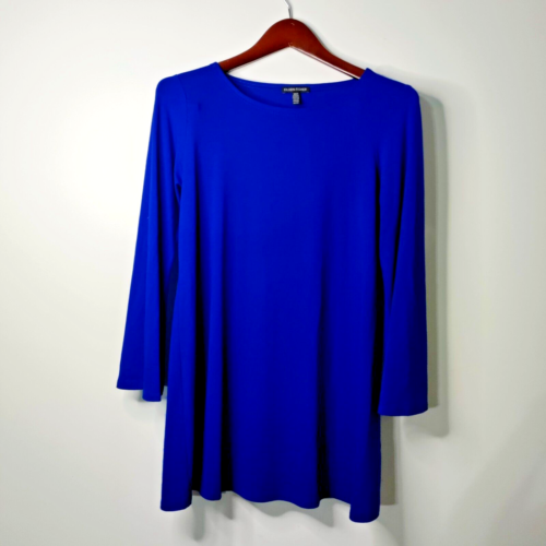 Eileen Fisher Liquid Knit Women XS/TP Viscose Spandex Flare Cobalt Office Casual