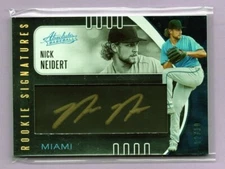 2021 ABSOLUTE NICK NEIDERT ROOKIE SIGNATURES AUTOGRAPH #D /10 SSP MIAMI MARLINS