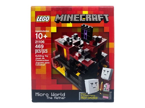 Lego mini figure 1 Bright Pink Minecraft Zombie Pigman Face Head