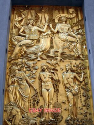 FOTO NEW YORK THE ROCKEFELLER CENTER RELIEF SKULPTUR AM EINGANG DER 5TH AVENUE