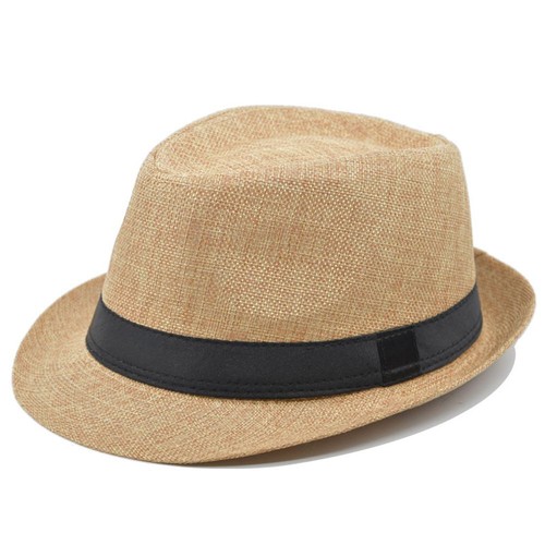 Mens Fedora Hat Trilby Summer Beach Sun Straw Hats Men Womens Panama Cap Brim UK - Picture 12 of 25