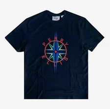 Perry Ellis Men's Logo Short Sleeve Cotton Graphic T-shirt, Black, L.