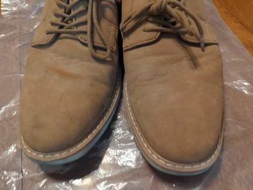Guess Men's Tan Canvas & Leather Lace-Up Oxford Shoes Size 9 - Picture 19 of 24
