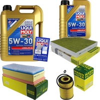 Mann Inspektionspaket 6L Liqui Moly Longlife III 5W-30 FüR Audi A4 Avant 2.0 TDI