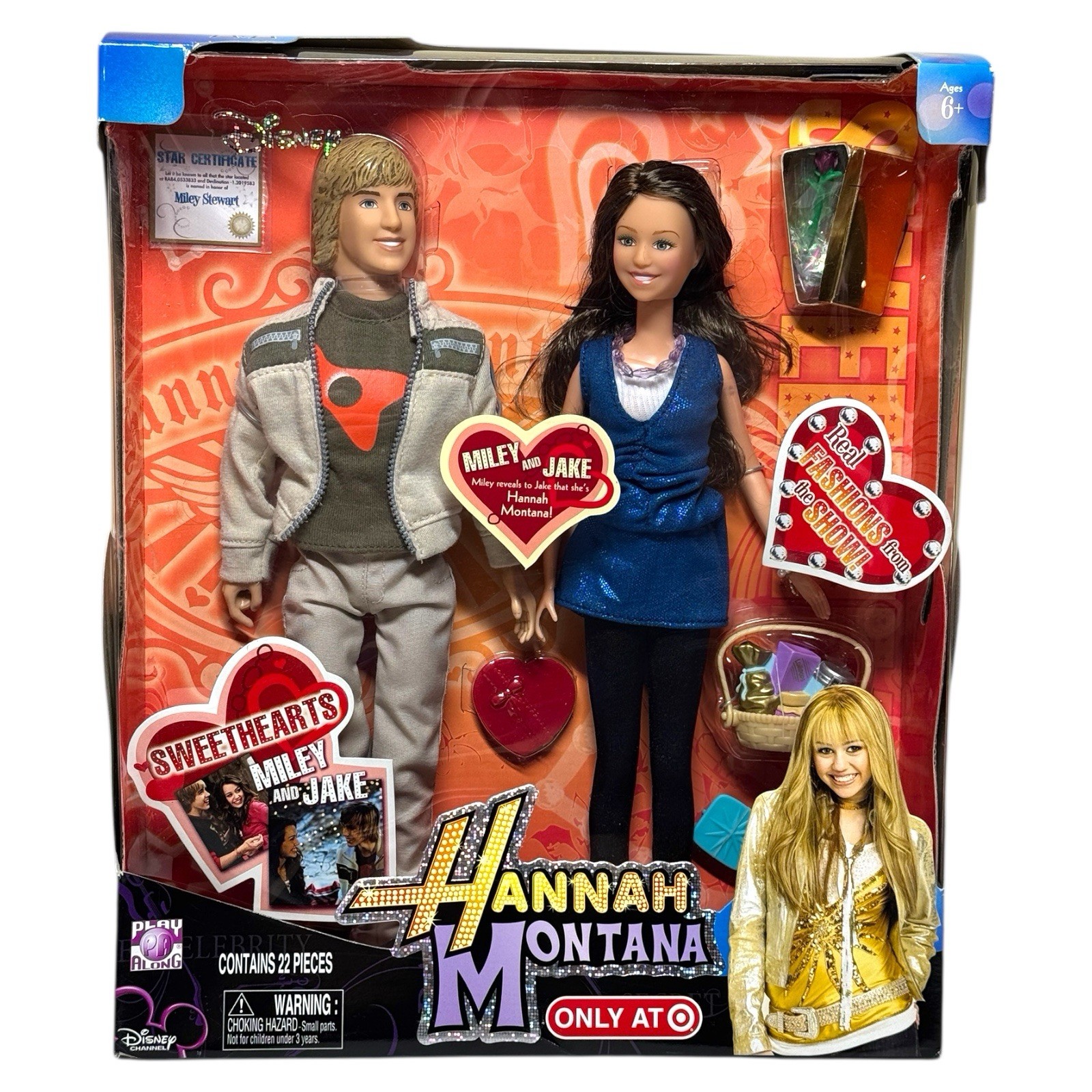 rare-2007-hannah-montana-miley-jake-sweethearts-doll-set-new-target