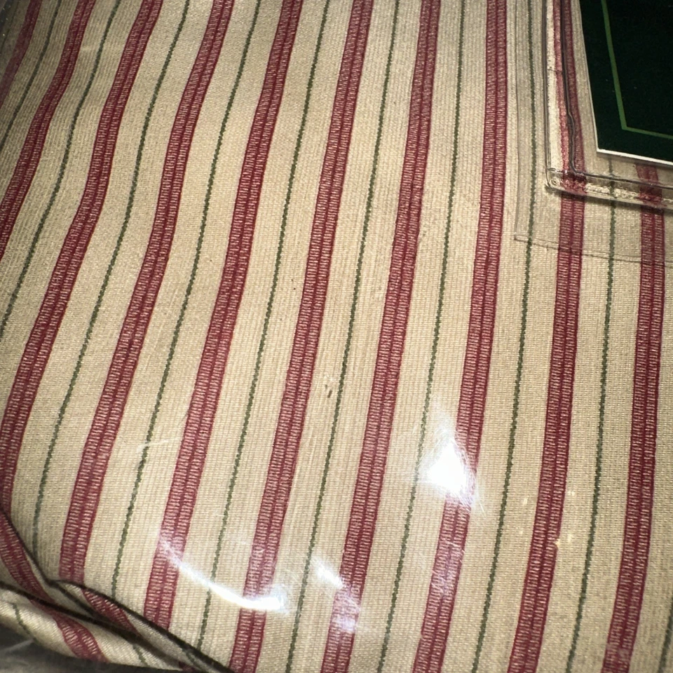 Vintage Ralph Lauren Grosvenor Square King Bedskirt Deep Red Tan EHTF RETRIED - Image 3 of 4