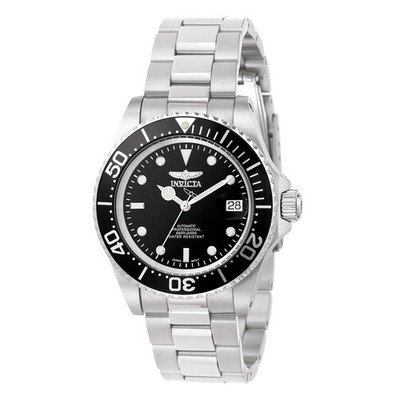 Invicta Men's Watch Pro Diver Black Dial Automatic Stainless Steel