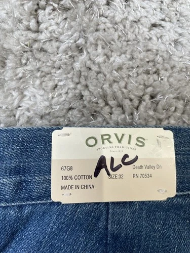 Orvis Pants Mens 32 Blue Denim Chino Zip Fly Welt Pockets Death Valley Dn image 12
