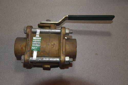 Watts B-6801 3-piece 2" full port brass ball valve - 400 psi CWP - Sweat