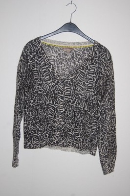 COMMA - GR. 36 - Strickjacke schwarz-offwhite