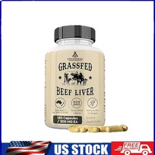 Ancestral Supplements Grassfed Beef Liver - 180 Capsules 500mg USA
