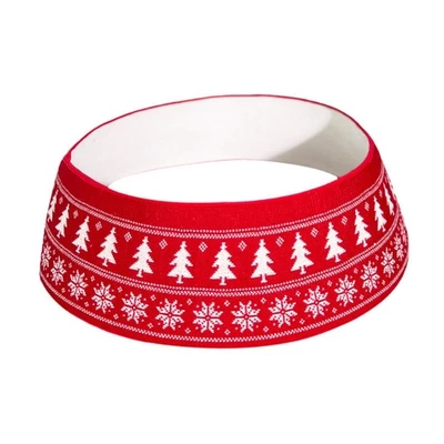 Jupe de sapin de Noël 28 pouces, décoration Noël pour le salon des fêtes - Photo 1/4