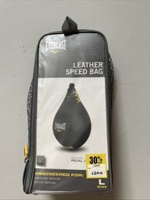 Everlast Speed Bag Real Leather Size Large BNIB Gym Boxing Training RRP £29.99