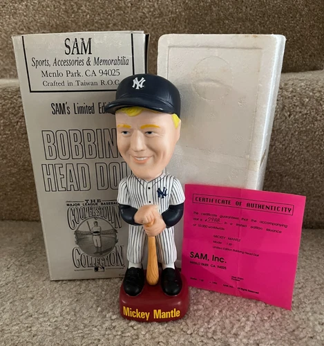 1993 MICKEY MANTLE SAM's Limited Edition Bobble Head Genuine MLB Boxed