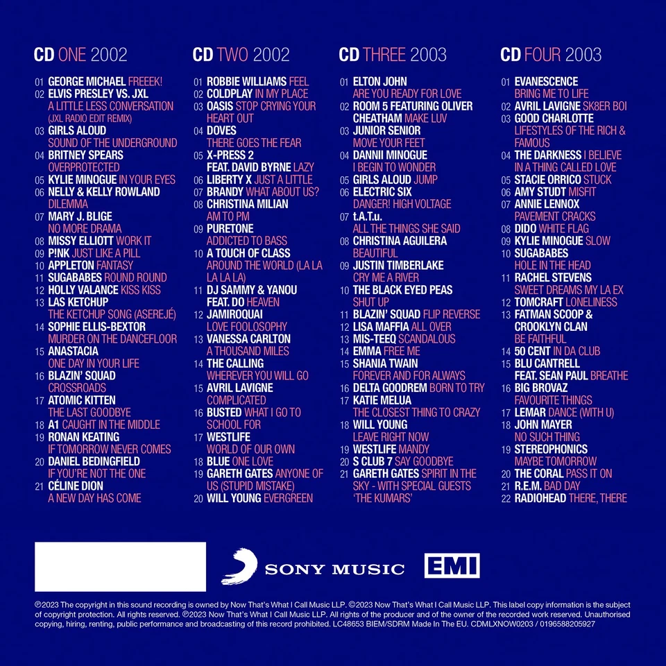 Various Artists NOW - Millennium 2002 - 2003 (CD) Album - Photo 3/3