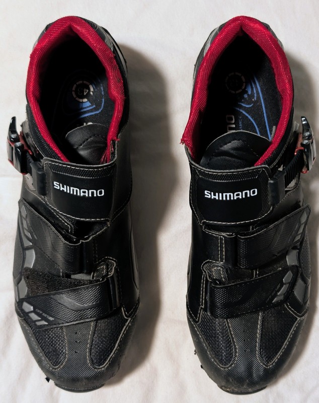 Shimano Cycling Shoes 43 Pedaling Dynamics SH-M088L SPD Black Red Strap US-8.9