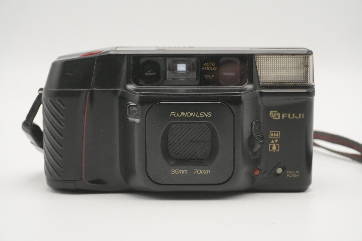 Fujifilm DL-400 Tele Fuji 35mm Film Point & Shoot Camera Black