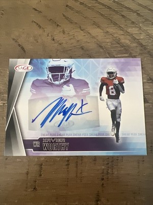 2022 SAGE Low Series - Sneak Peek Autographs Xavier Worthy #SPA-XW (AU, RC)
