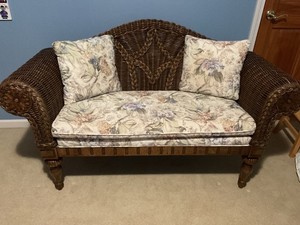 Rattan settee /South Seas Manufacturer 