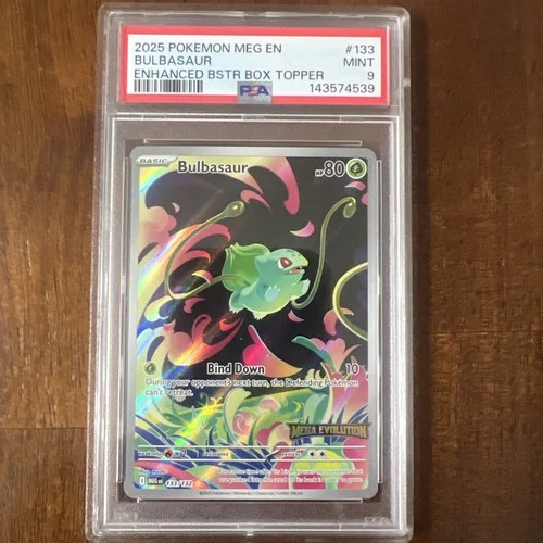MINT PSA 9 Bulbasaur #133 Stamped | Mega Evolution Enhanced | Pokémon 2025