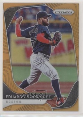 2020 Panini Prizm Neon Orange Prizm 50/100 Eduardo Rodriguez #18 fm0