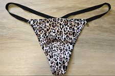 Rare Vintage Victoria's Secret Animal Silky Smooth Charm V-String Panties O/S
