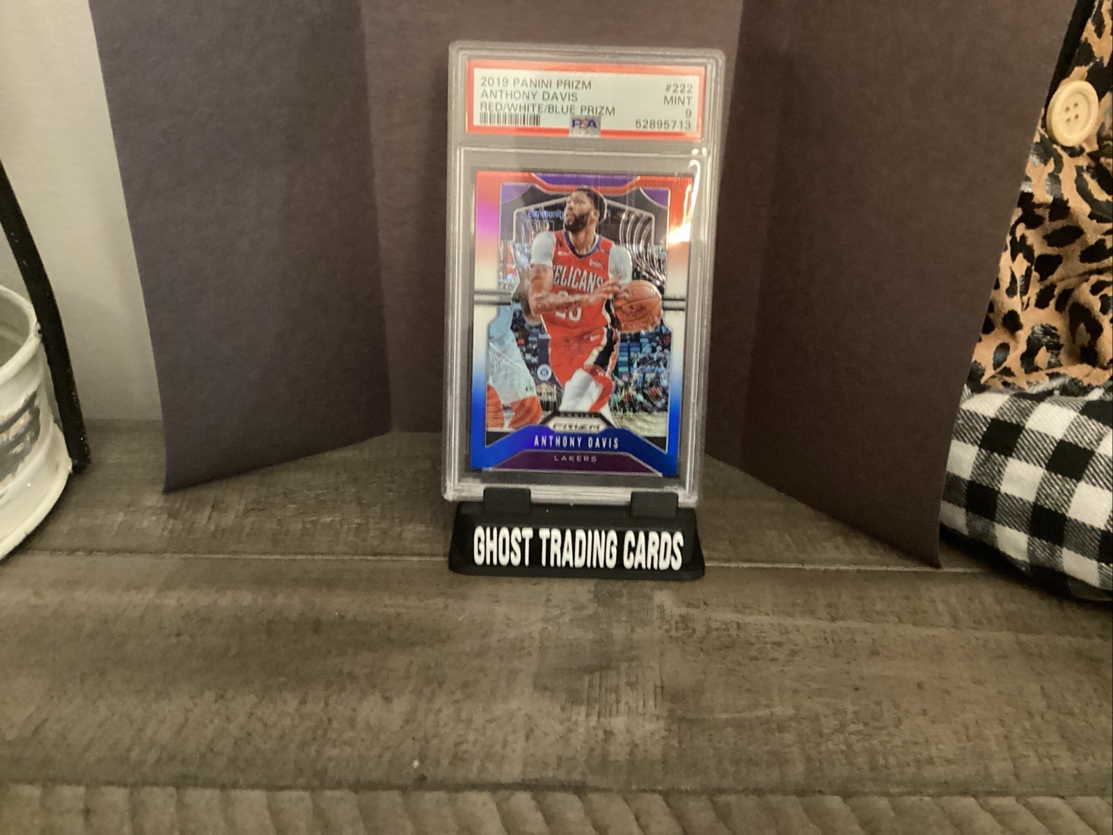 Anthony Davis 2019-20 Panini Prizm Red White Blue #222 PSA 9 Lakers, Mavericks