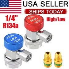 2Pack R134A Quick Connector Adapter Coupler Auto AC Manifold Gauge Low/High HVAC