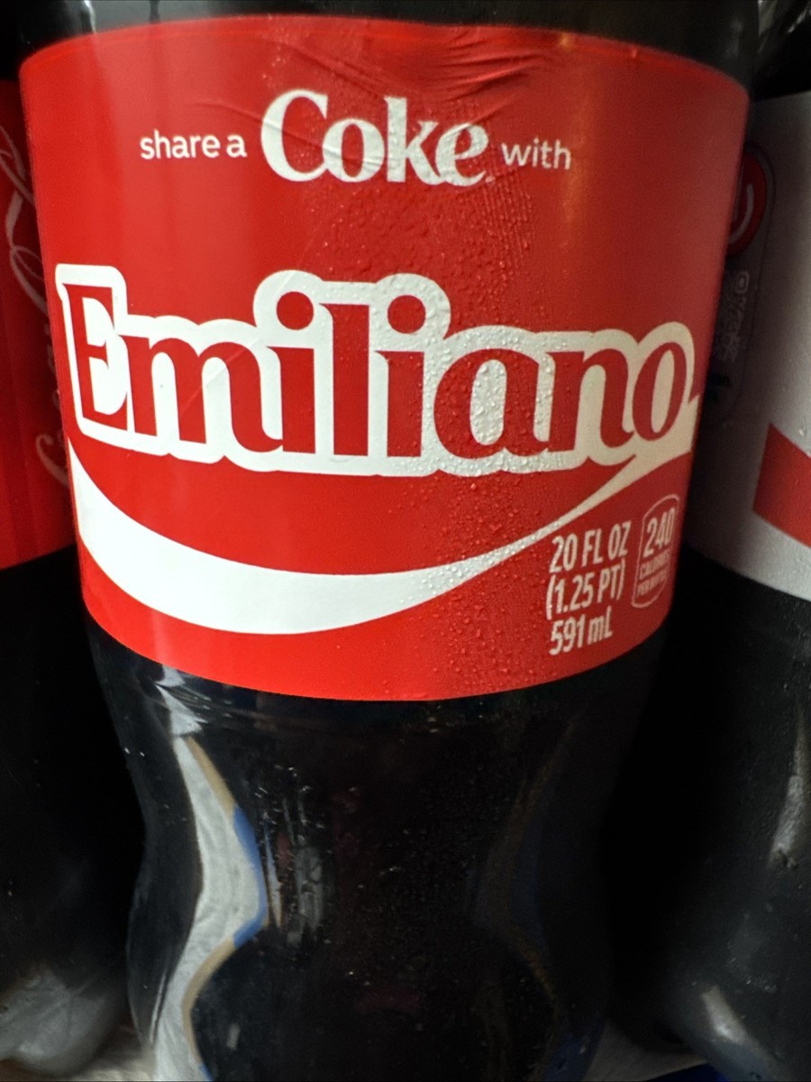 Share a Coke with Emiliano 2025 Personalized Gift Coca~Cola Bottle