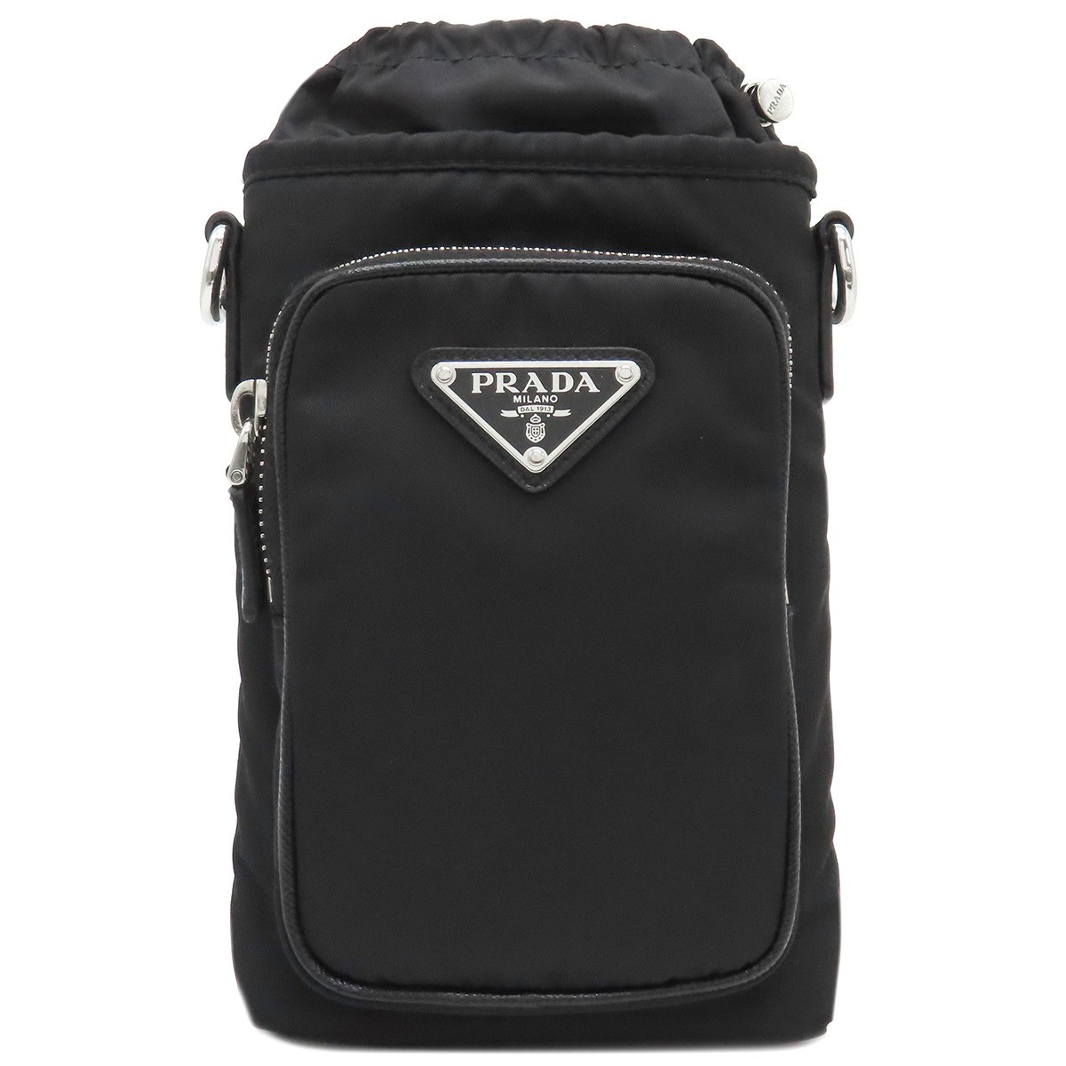 Prada Re-Nylon Black Shoulder Bag with Smartphone Case 2Zh155