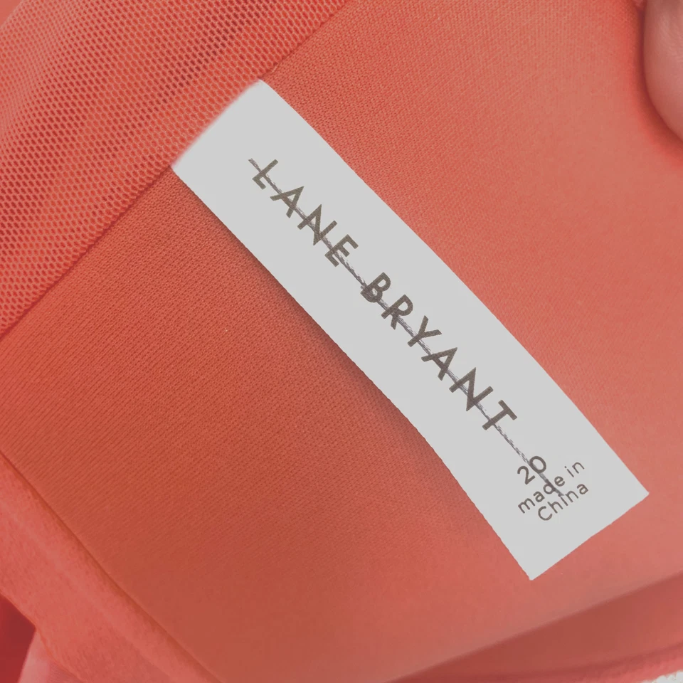 NUEVO Top de baño Tankini Lane Bryant Plus talla 20 coral leopardo nueva sin etiquetas Foto 4 de 4