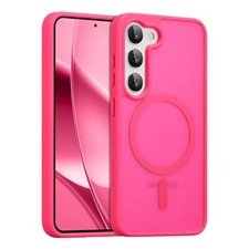 Strong Magnetic Case for Samsung Galaxy S23 - Slim Shockproof Hot Pink Cover
