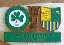 Badge Pin: UEFA CUP 2010-11 Omonia AC Nicosia Cyprus - FC Metalist Ukraine