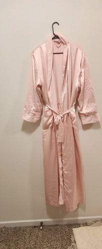 Victoria Secret Maxi-Morgenmantel rosa Satin mit Futter Gr. M/L Flitterwochen Urlaub