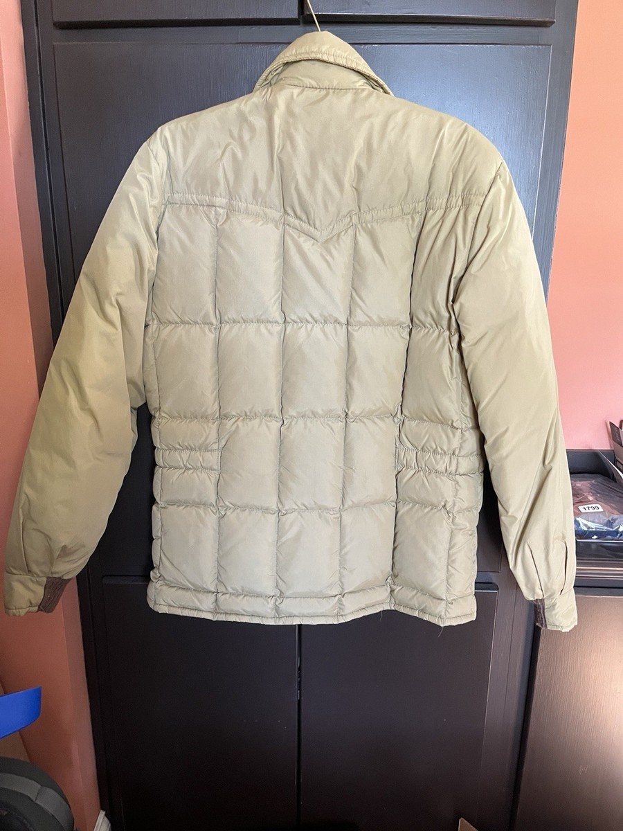 Tempco Vintage Down Coat Large USA EUC Tan View 3