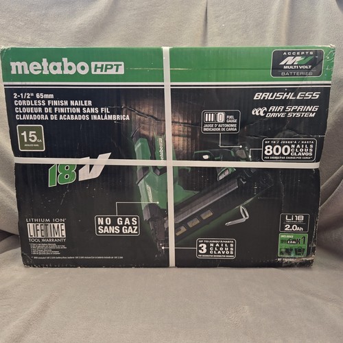 Clavadora Metabo HPT Inalámbrica 15 GA Acabado en Ángulo 21/2" Kit Batería 18v NT1865DMA(S) - Imagen 3 de 15
