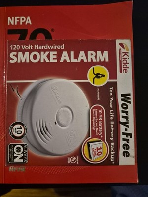 Kidde -2019S 10 Year Worry Free 120 Volt Hardwired Smoke Alarm Battery Backup