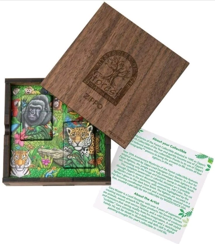 ZIPPO 49347 MYSTERIES OF THE FOREST 25TH ANNIVERSARY LIMITED EDITION 1 OF 12,000