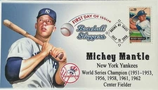 BDAOCITW KSC Cachets 4083 Mickey Mantle New York Yankee Slugger Baseball 