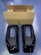 Pair For 2015-2020 GMC Yukon / Yukon XL Gloss Black Fog Light Bezel Cover Yvurrz