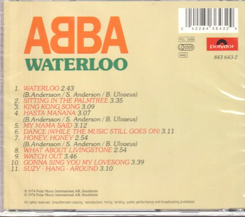 Abba Waterloo CD Europe Polydor still sealed 8436432 - Image 2 of 2