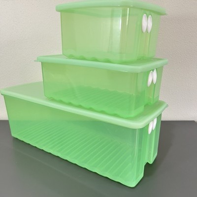 Tupperware FridgeSmart Vented Refrigerator Containers Food Storage - Set of 3