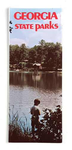 1970s Georgia State Parks Locations Lodges Lakes GA Vintage Travel Brochure