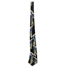 Vintage 90s T-Time Golf Silk Necktie USA Made Wide Artistic Mens Tie 59x4