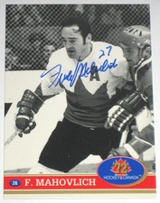 FRANK MAHOVLICH SIGNED FUTURE TRENDS HOCKEY CANADA ‘72 CARD AUTOGRAPH AUTO!!