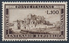 ITALIA 1949 REPUBBLICA ROMANA LIRE 100 MNH SPLENDIDO CENTRATISSIMO  - 41 5
